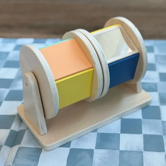 Kiwi Co Double Spinning Drum Montessori Wooden Toy - Picture 1 of 6